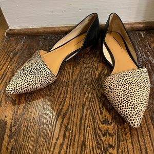 Black and cheetah flats